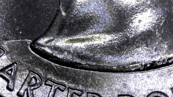 2005-P-WV-Quarter-With-Die-Crack-And-Collar-Clash-From-Mint-Sewn-Bag